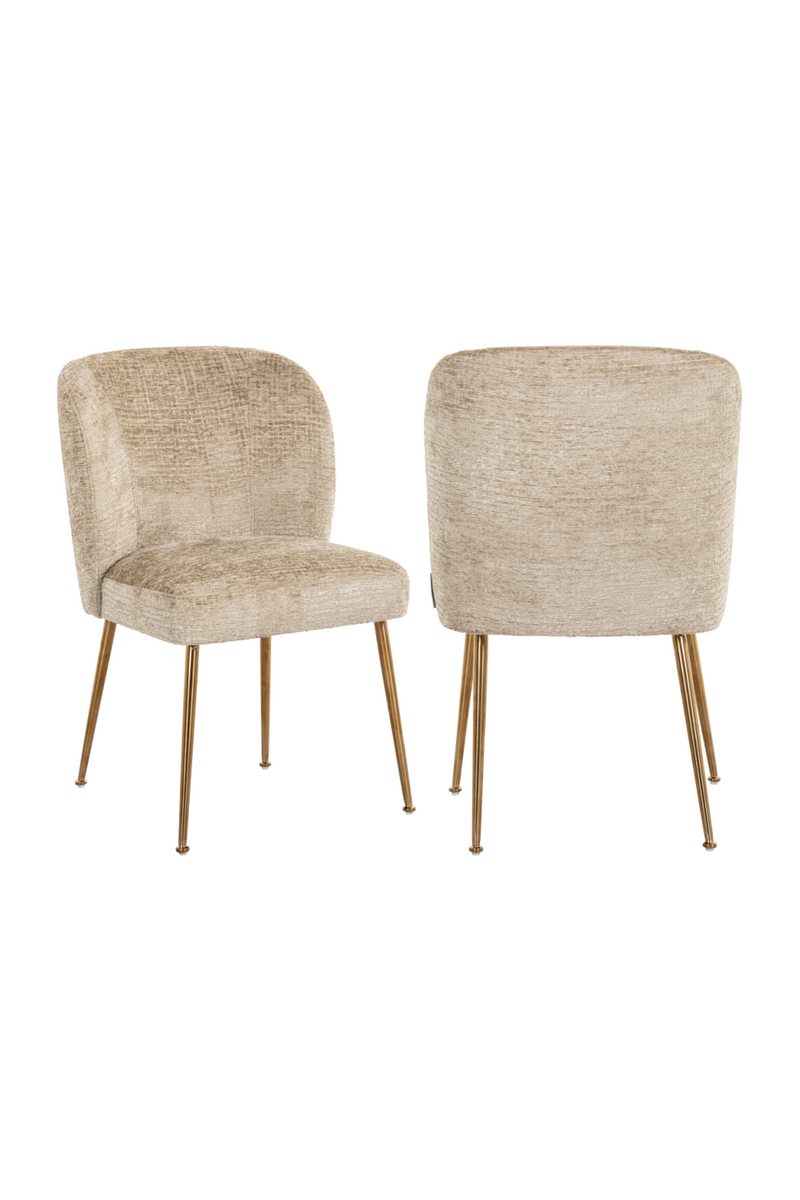 Beige Curved-Back Dining Chair | OROA Cannon | Oroatrade.com