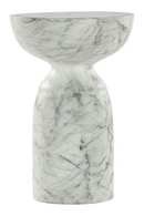 White Marble Hourglass End Table | Richmond Interiors Kita | Oroatrade.com