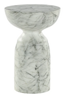 White Marble Hourglass End Table | Richmond Interiors Kita | Oroatrade.com