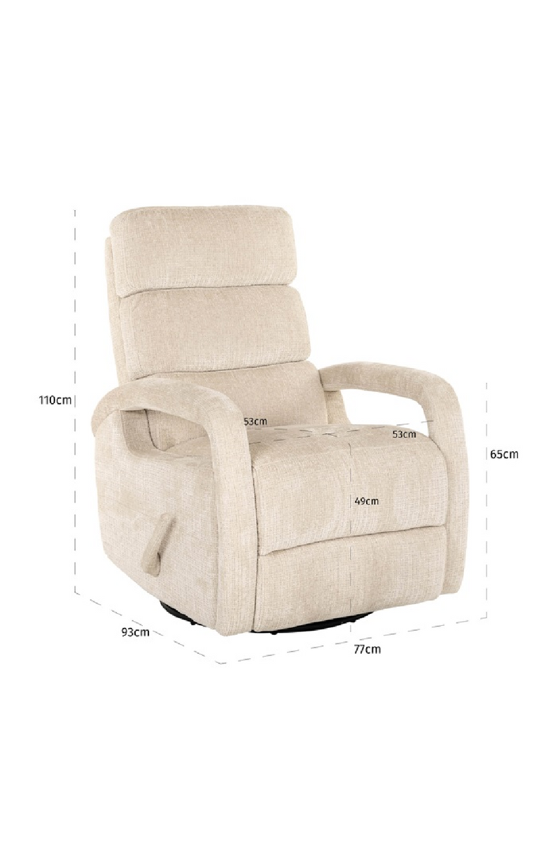 Upholstered Reclining Swivel Chair | OROA Denvi | Oroatrade.com