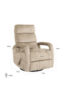 Upholstered Reclining Swivel Chair | Richmond Interiors Denvi | Oroatrade.com