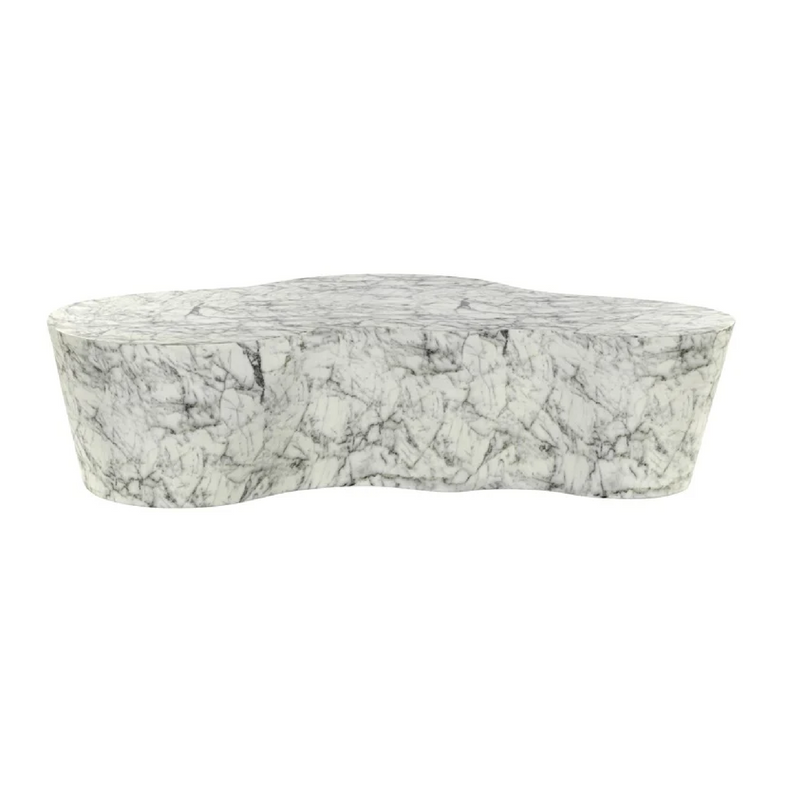 White Marble Organic Coffee Table | OROA Rockyard | Oroatrade.com