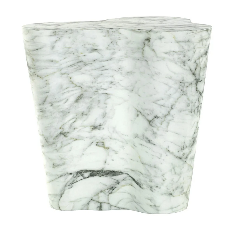 White Stone Organic End Table | OROA Rockyard | Oroatrade.com