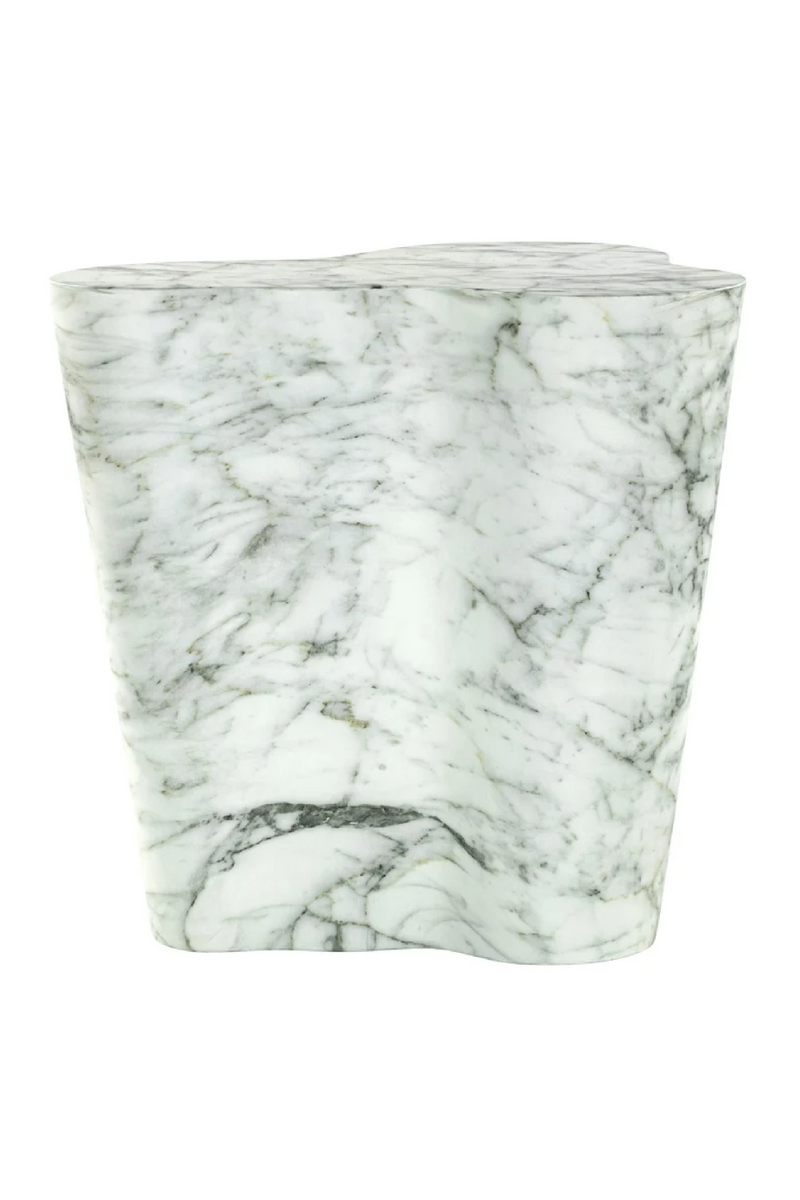 White Stone Organic End Table | OROA Rockyard | Oroatrade.com