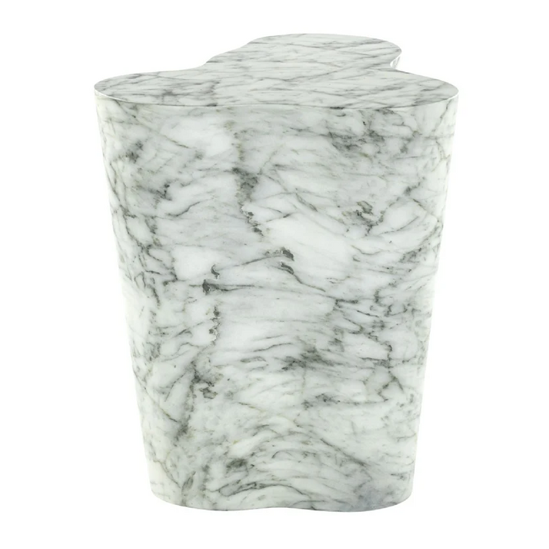 White Stone Organic End Table | OROA Rockyard | Oroatrade.com