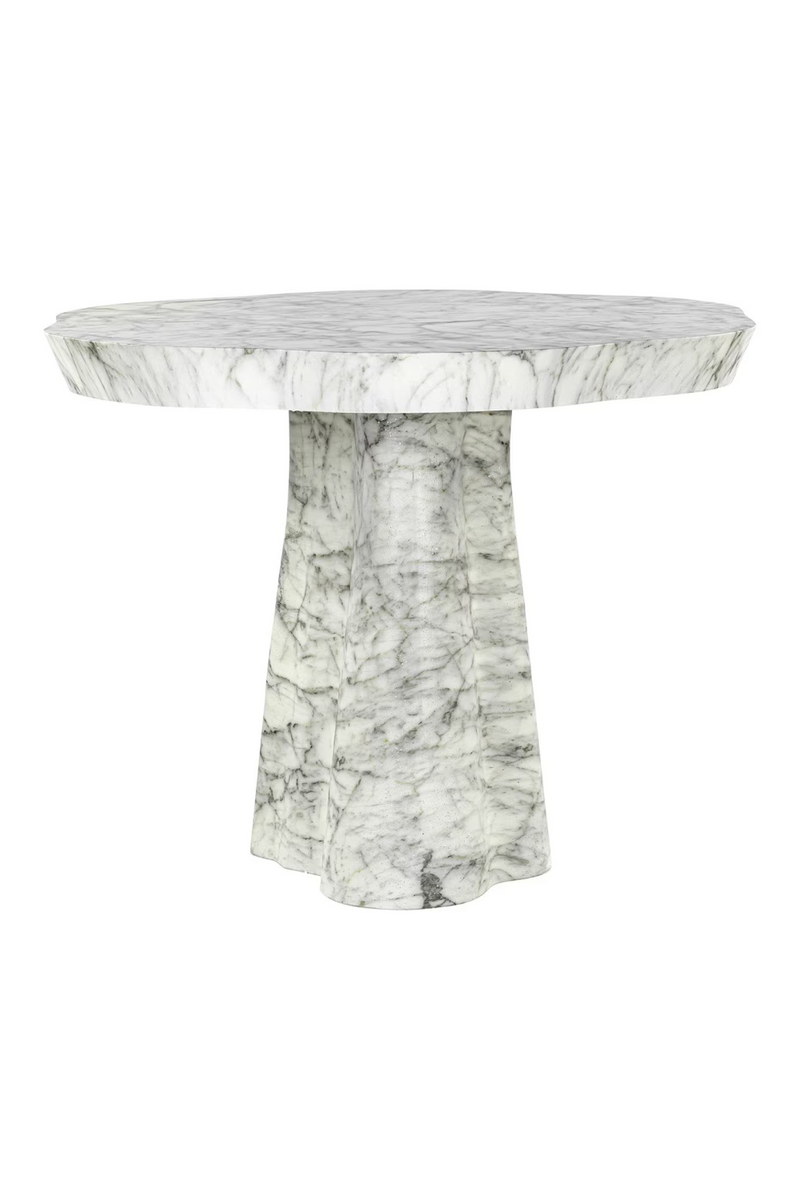 White Marble Organic Dining Table | OROA Rockyard | Oroatrade.com