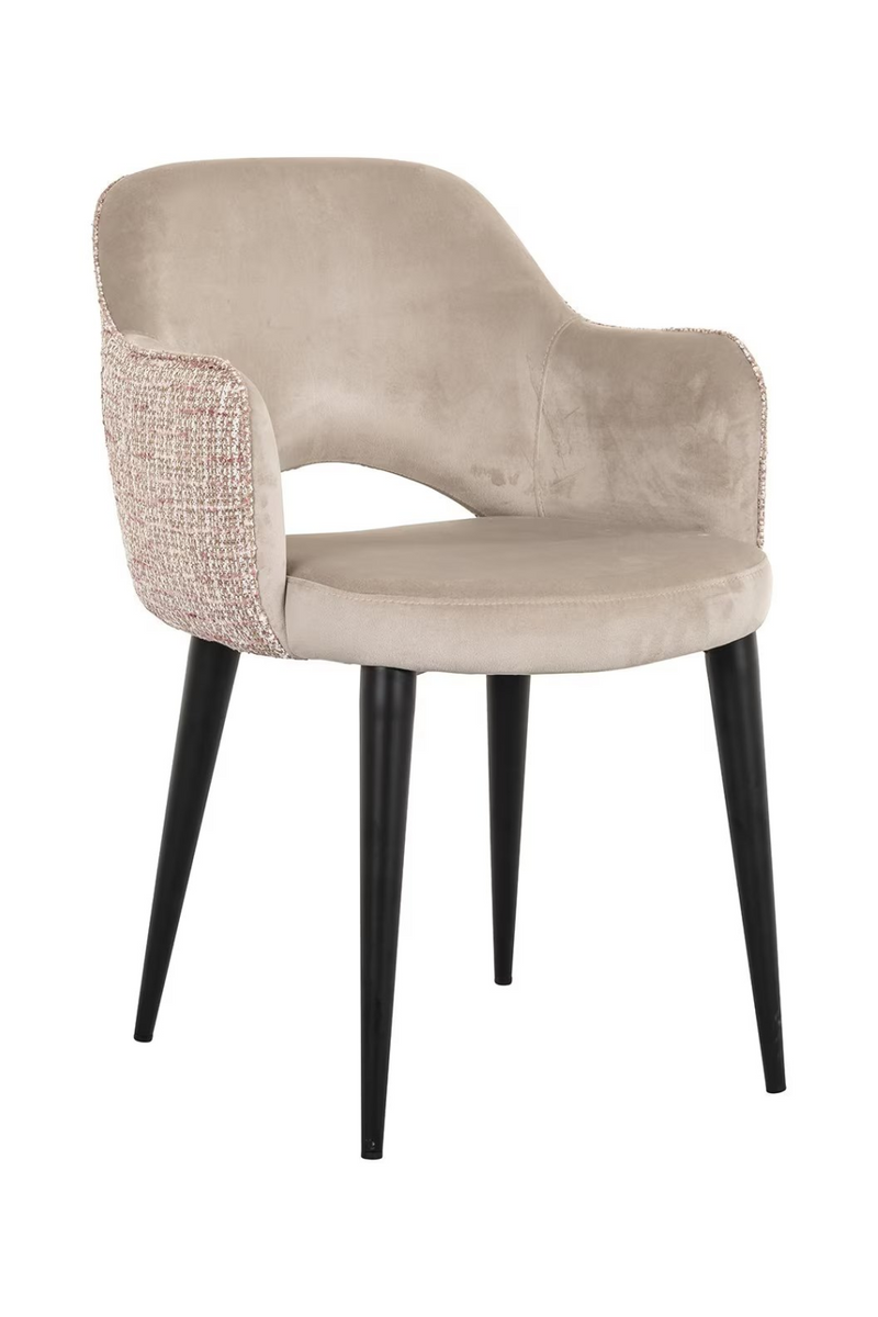 Khaki Velvet Dining Armchair | OROA Giovanna | Oroatrade.com