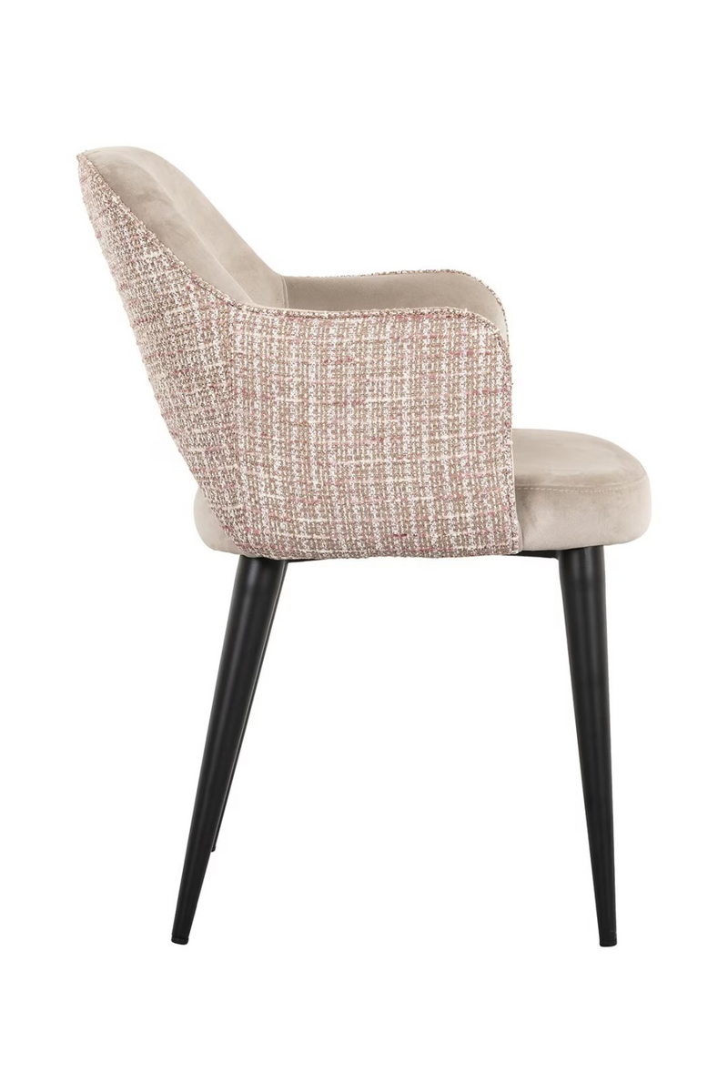 Khaki Velvet Dining Armchair | OROA Giovanna | Oroatrade.com