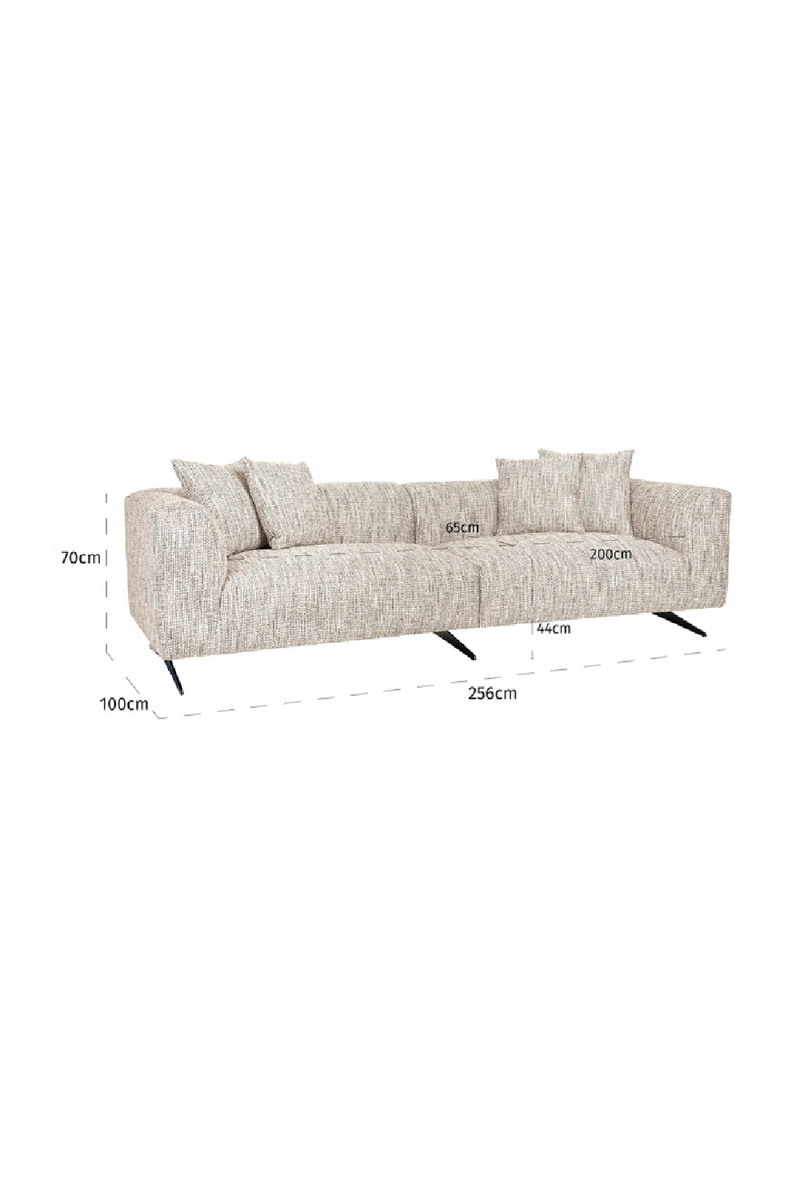 Metal Leg 3-Seater Sofa | OROA Hoxton | Oroatrade.com