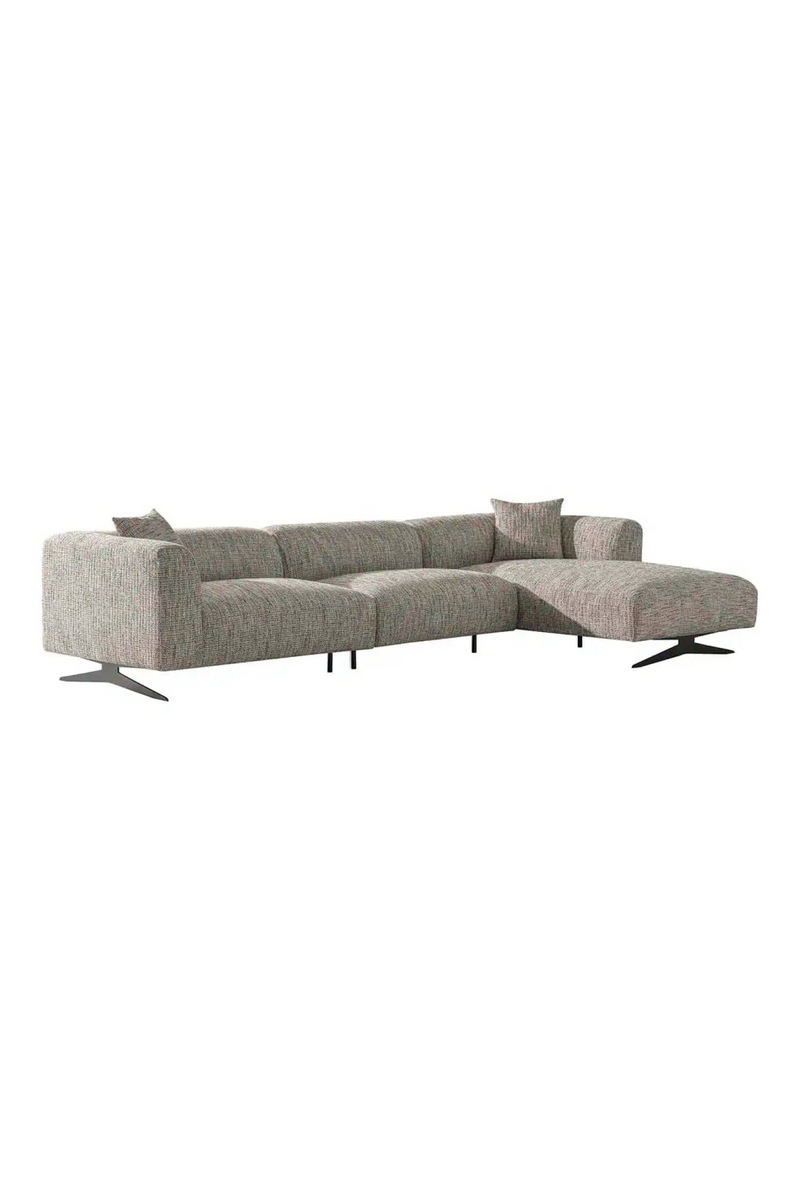 Beige 3-Seater Sofa with Right Lounge | OROA Hoxton | Oroatrade.com