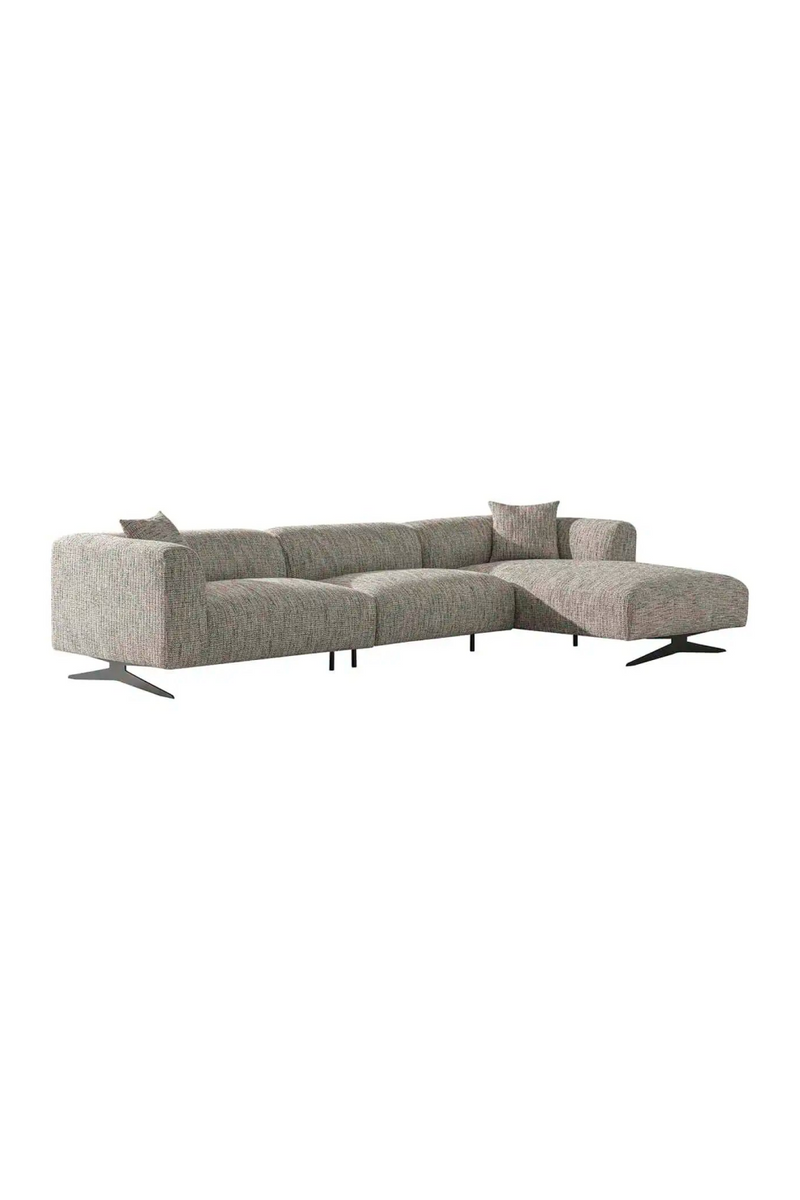 Beige 3-Seater Sofa with Right Lounge | OROA Hoxton | Oroatrade.com