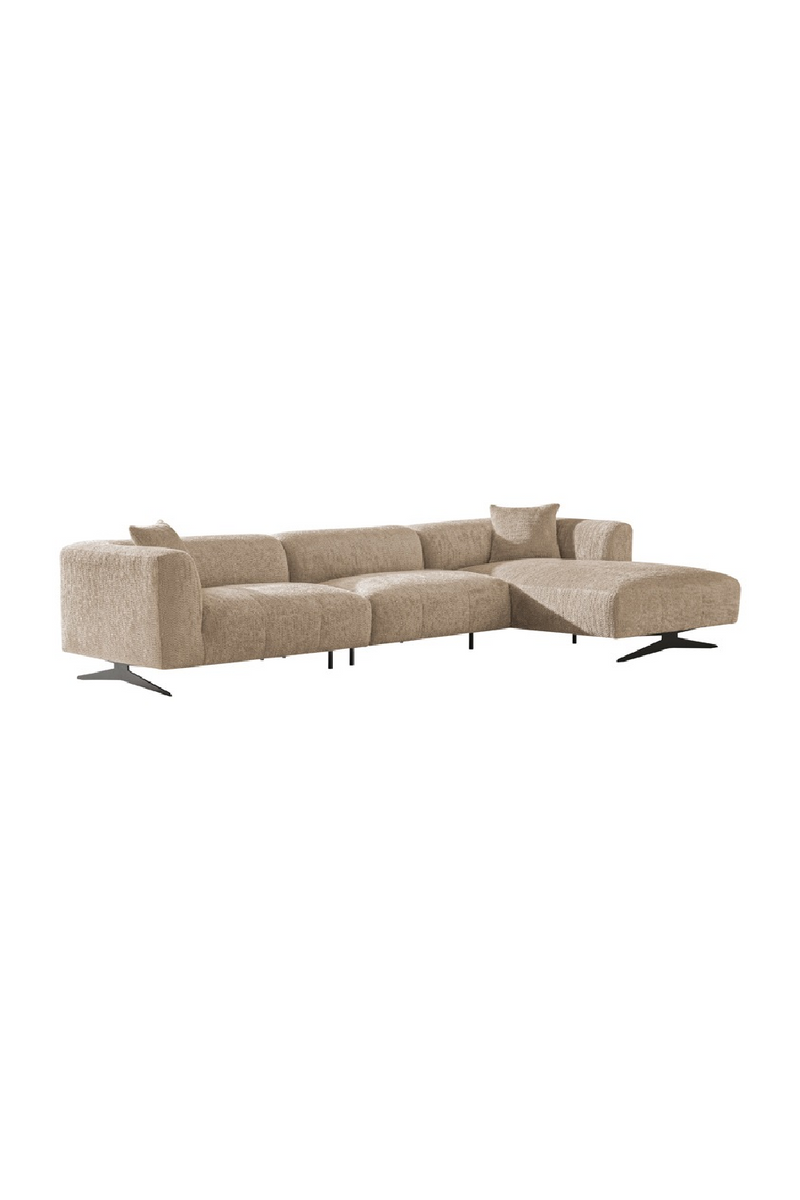 Metal Leg 3-Seater Sofa with Lounge | OROA Hoxton | Oroatrade.com