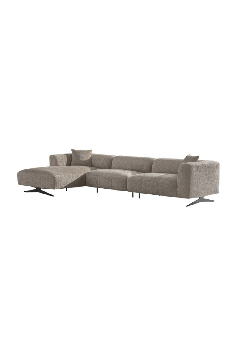 Metal Leg 3-Seater Sofa with Lounge | OROA Hoxton | Oroatrade.com