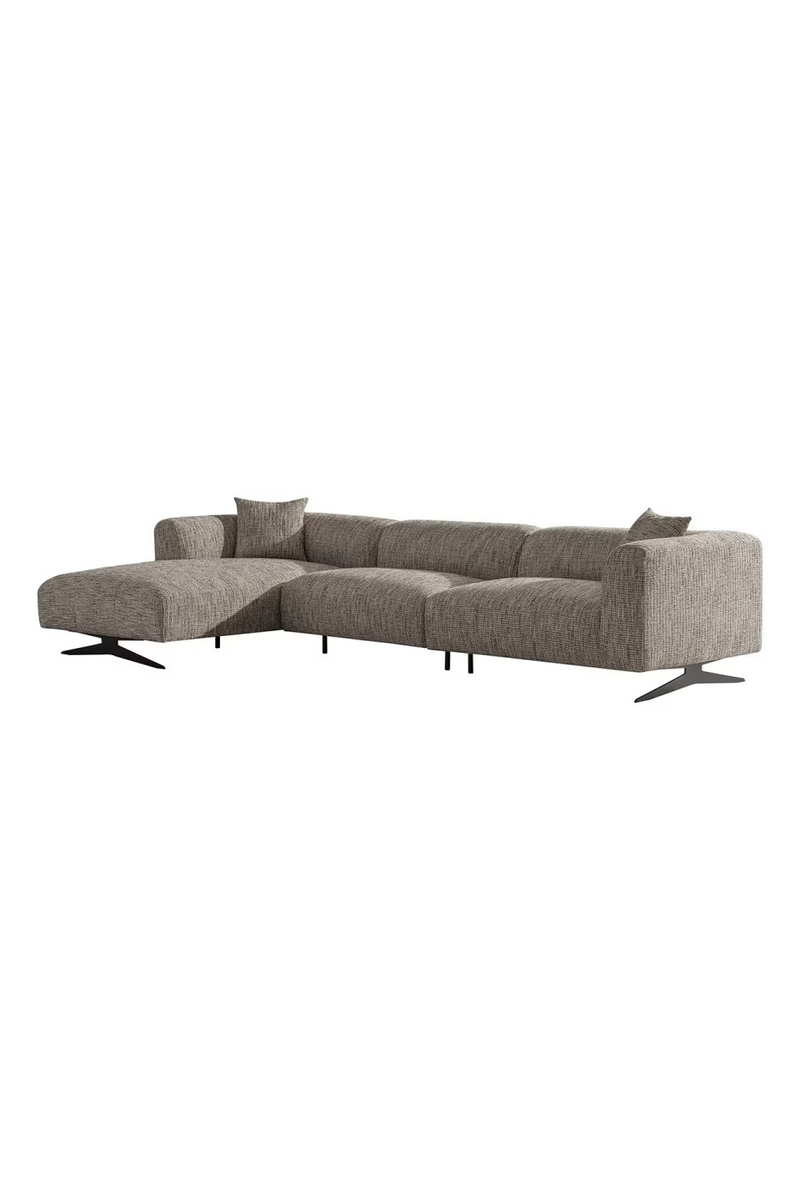 Beige 3-Seater Sofa with Left Lounge | OROA Hoxton | Oroatrade.com