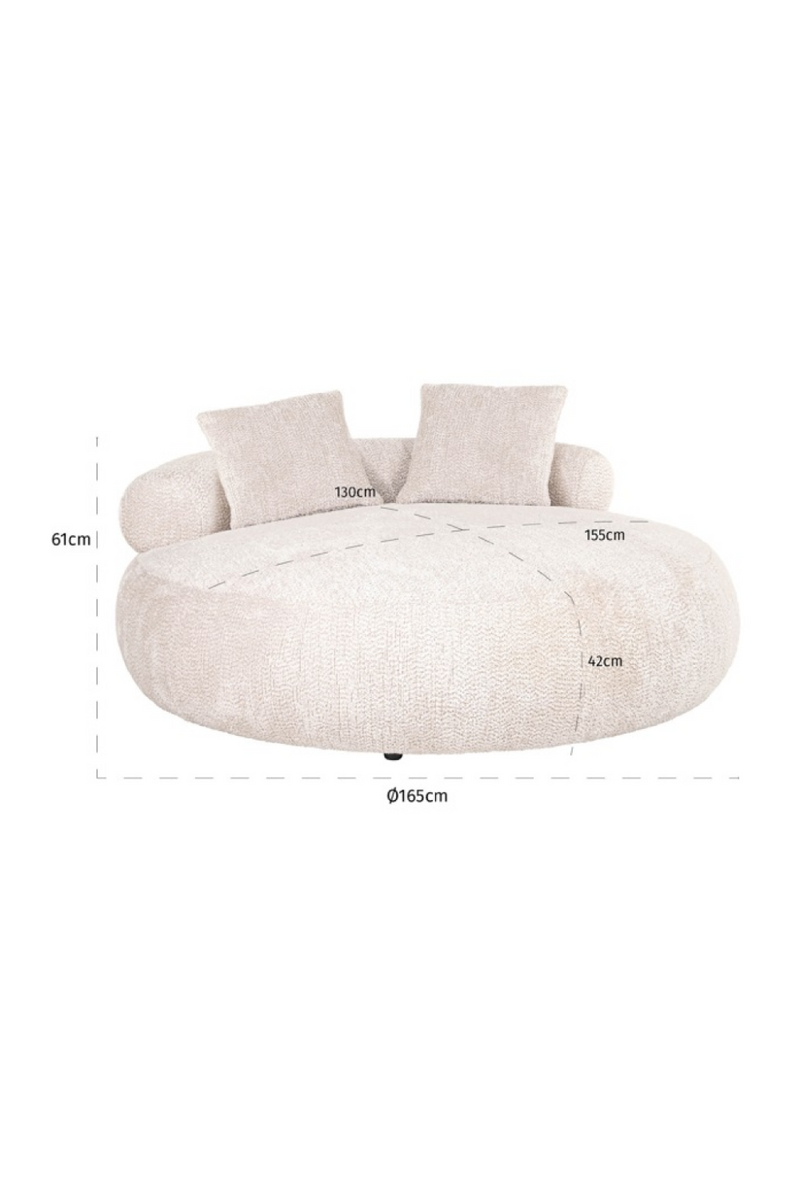 Cream Oval Daybed | OROA Tivola | Oroatrade.com