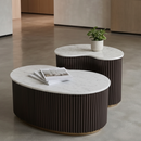 Ribbed Wood Organic Coffee Tables (2) | Richmond Interiors Mayfield