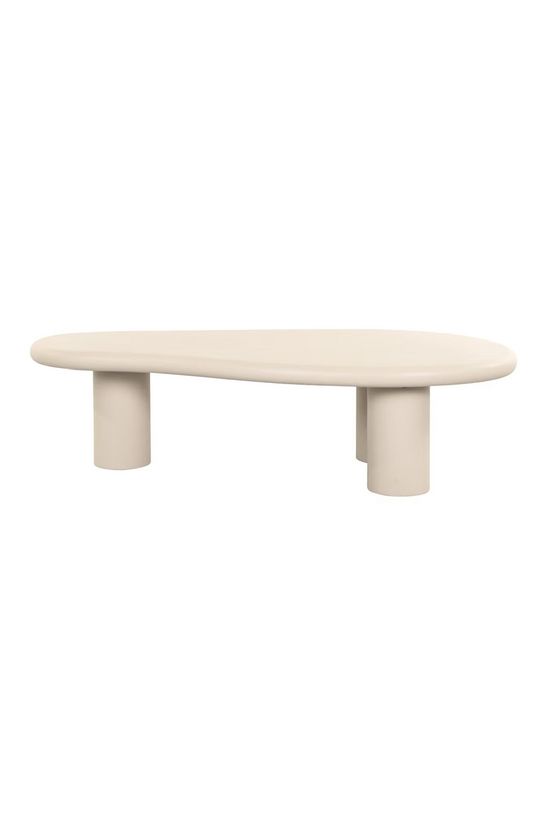 Beige Organic-Shaped Coffee Table | OROA Clayton | Oroatrade.com