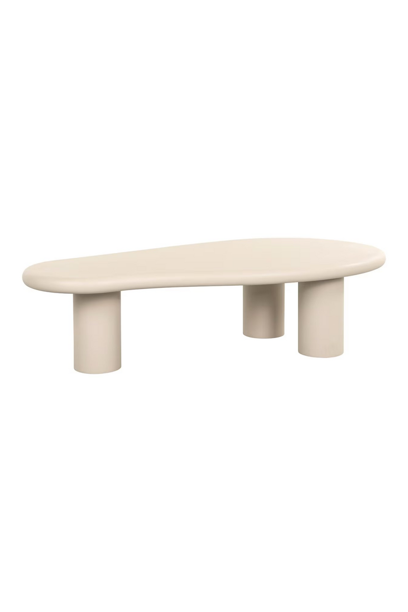 Beige Organic-Shaped Coffee Table | OROA Clayton | Oroatrade.com