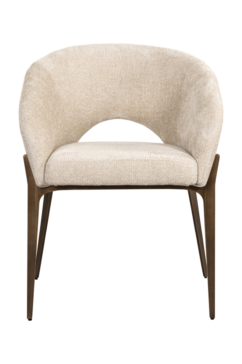 Cream Cut-Out Back Dining Chair | OROA Kenzi | Oroatrade.com