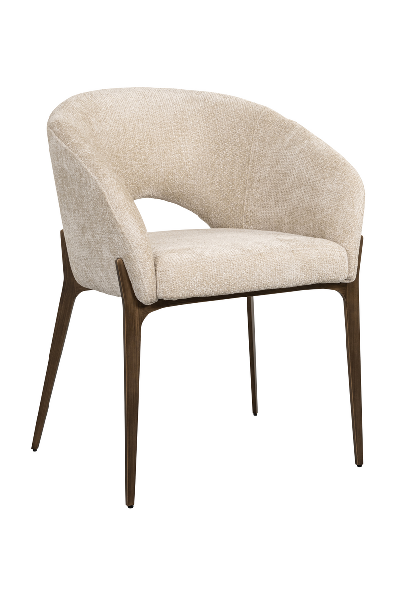 Cream Cut-Out Back Dining Chair | OROA Kenzi | Oroatrade.com