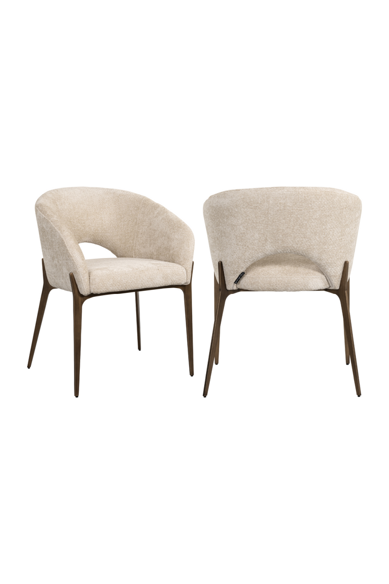 Cream Cut-Out Back Dining Chair | OROA Kenzi | Oroatrade.com