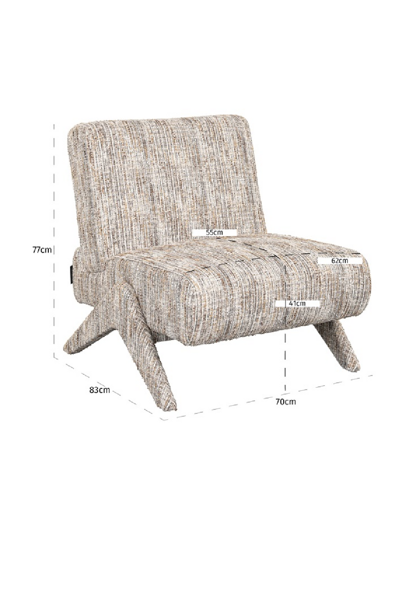 V-Leg Padded Lounge Chair | OROA Lexi | Oroatrade.com