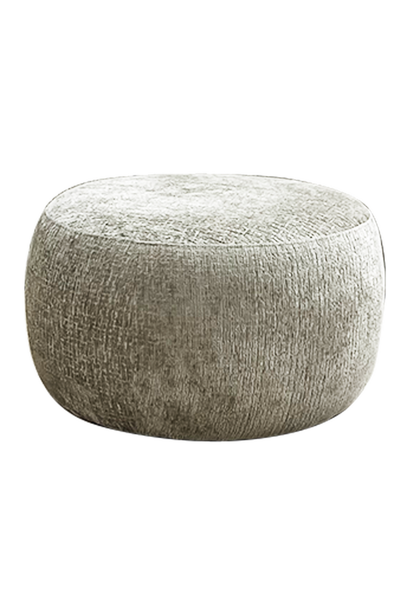 Beige Round Pouf | OROA Cassie | Oroatrade.com