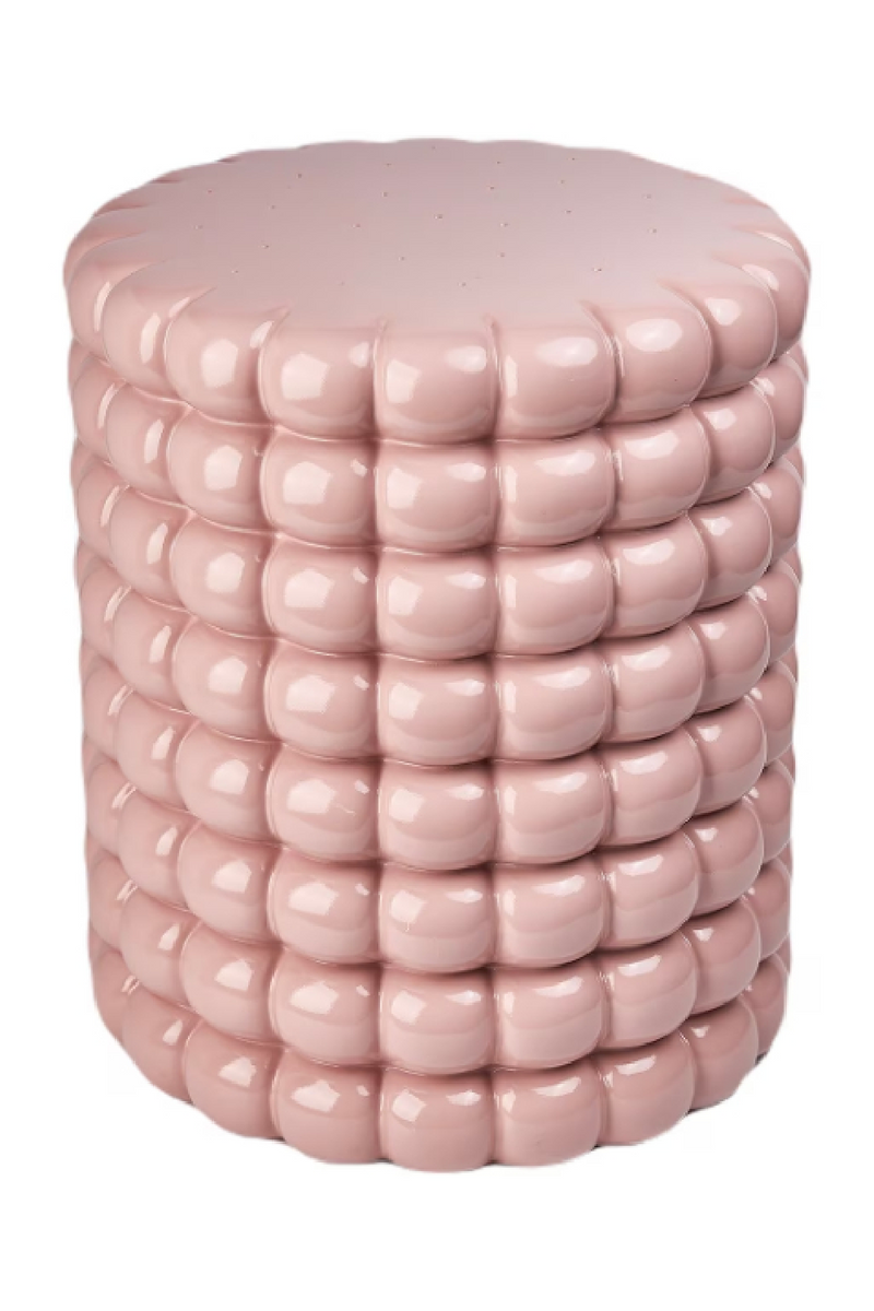 Pink Cylindrical Stool | OROA Biscuit | Oroatrada.com