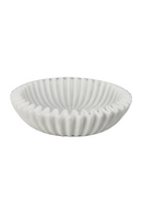 White Round Ruffled Bowl | Richmond Interiors Caline | Oroatrade.com