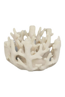 White Faux Coral Candle Holder | Richmond Interiors Clarice | Oroatrade.com
