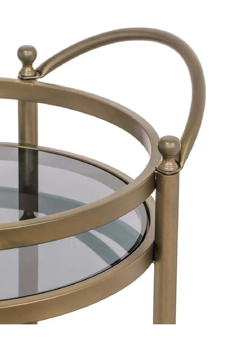 Brushed Gold Round Trolley | OROA Hendricks | Oroatrade.com