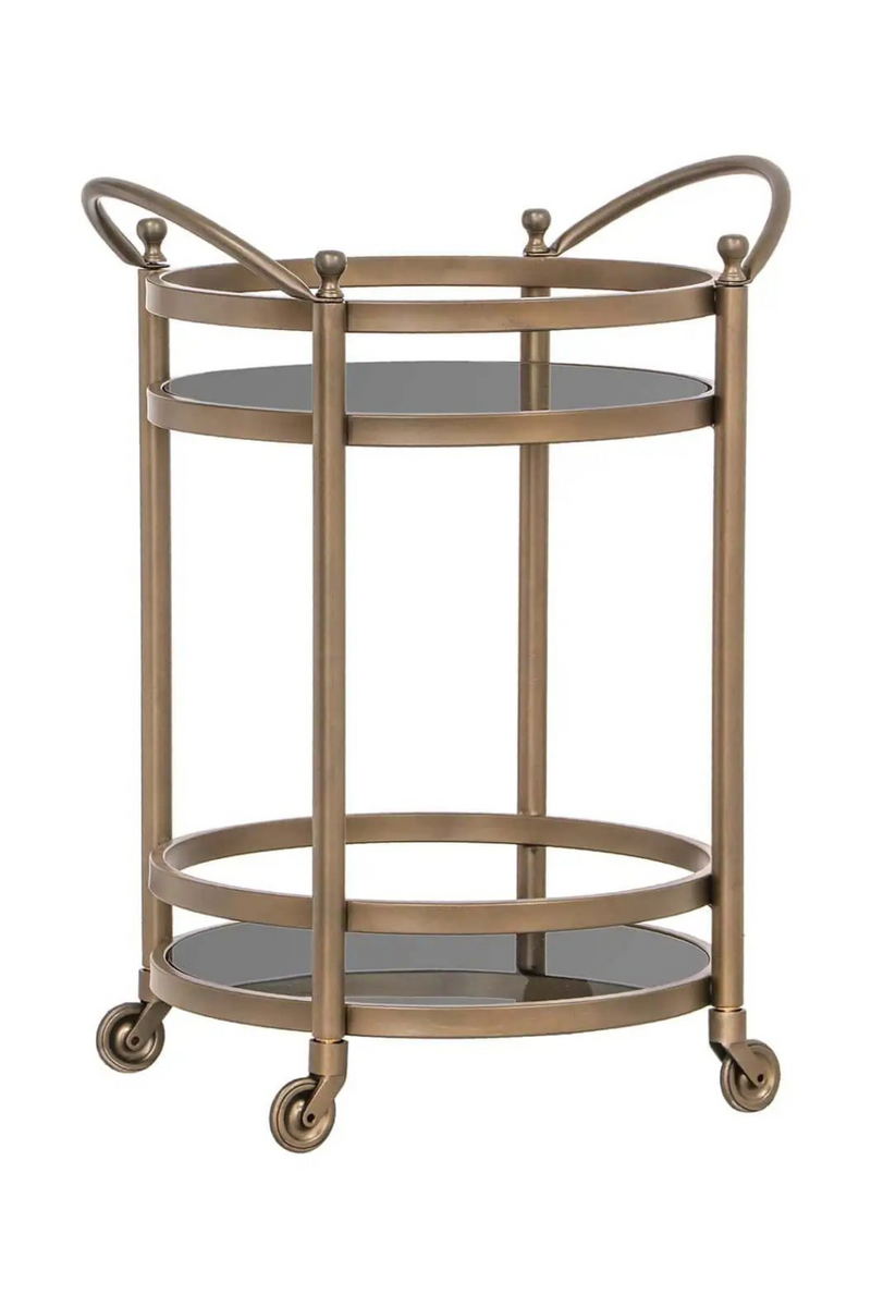 Brushed Gold Round Trolley | OROA Hendricks | Oroatrade.com