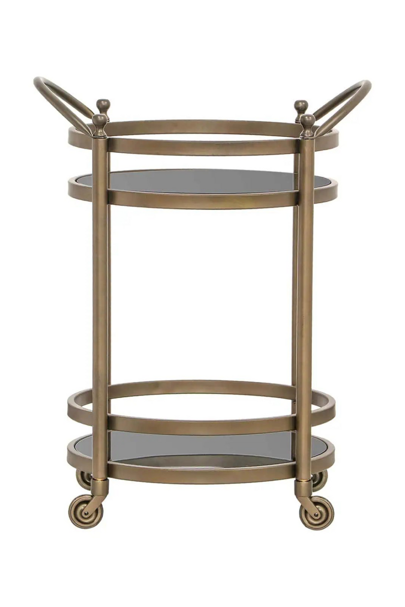 Brushed Gold Round Trolley | OROA Hendricks | Oroatrade.com