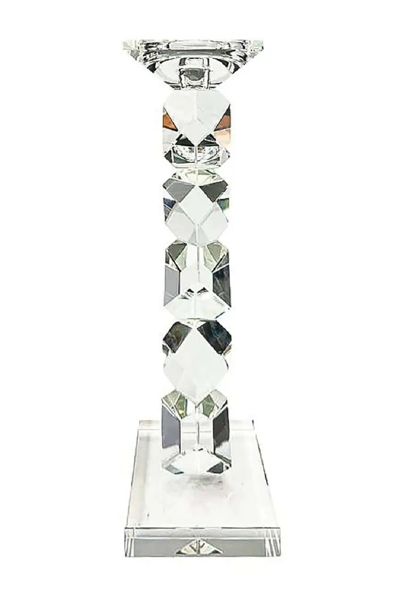 Glass Faceted Candle Holder L | OROA Zhara | Oroatrade.com