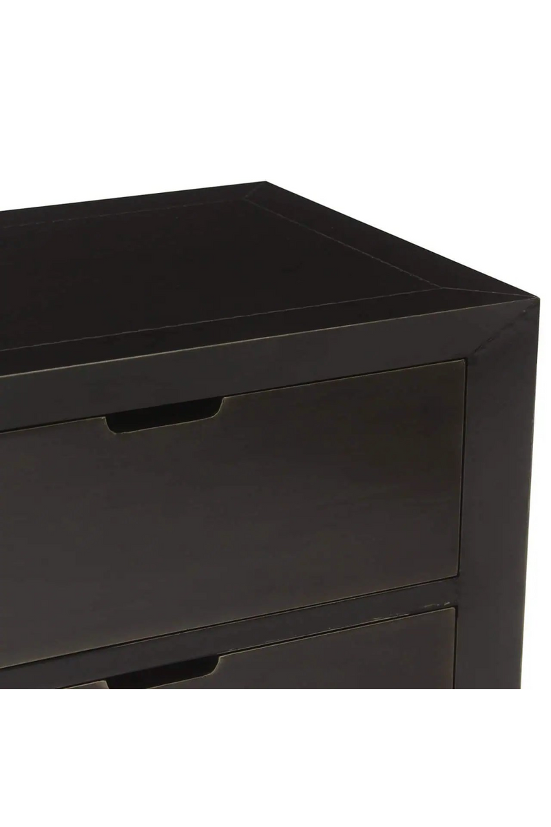 Brown Metal 2-Drawer Nightstand | OROA Dante | Oroatrade.com