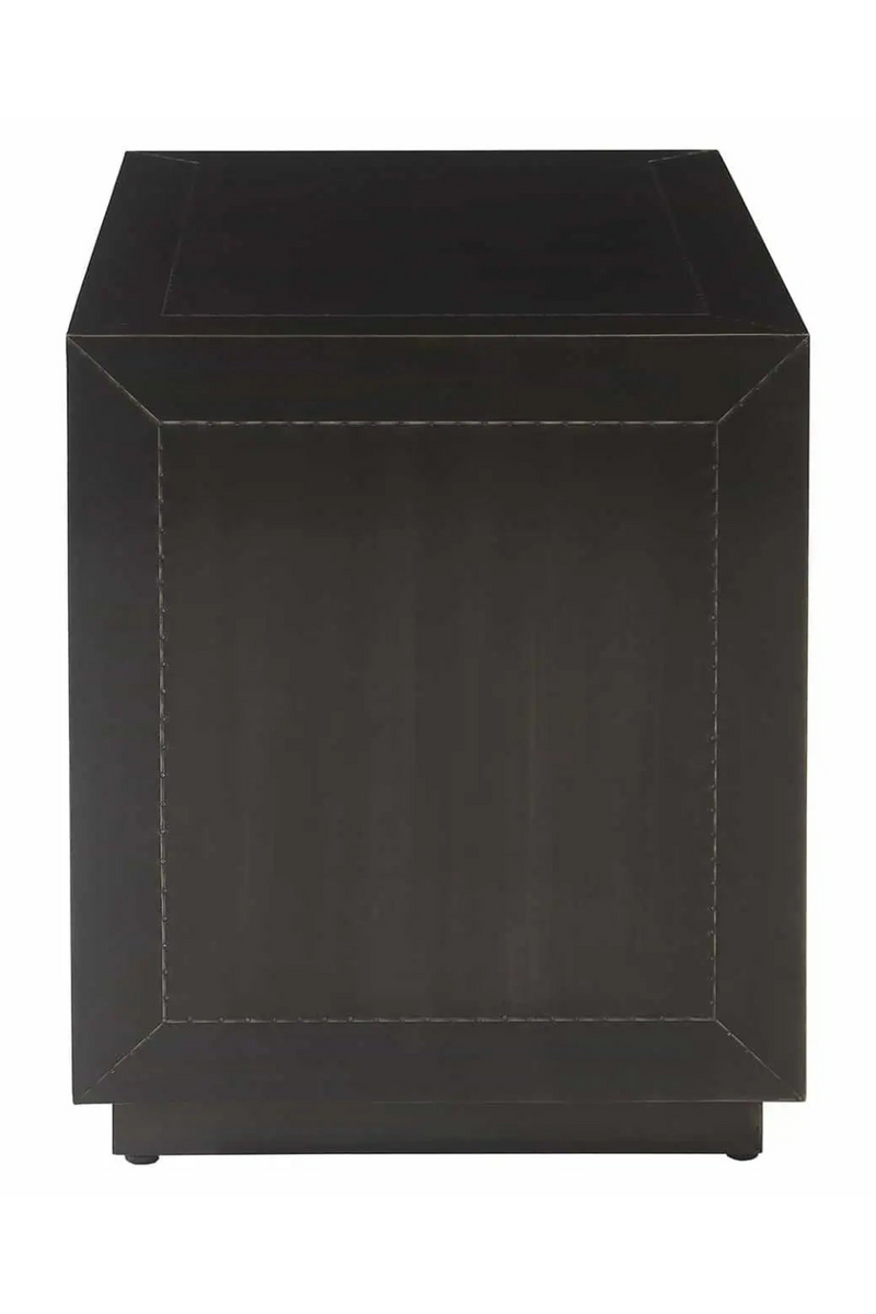 Brown Metal 2-Drawer Nightstand | OROA Dante | Oroatrade.com