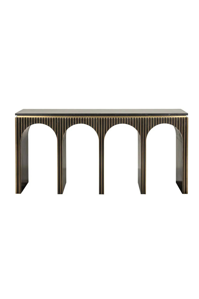 Gold Accent Arched Console Table | OROA Les Arcs | Oroatrade.com