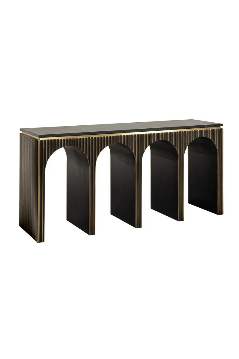 Gold Accent Arched Console Table | OROA Les Arcs | Oroatrade.com