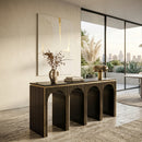 Gold Accent Arched Console Table | Richmond Interiors Les Arcs