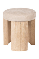 Round Travetine Base Stool | Richmond Interiors Gallice | Oroatrade.com