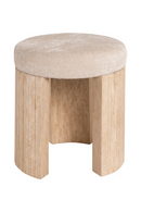 Round Travetine Base Stool | Richmond Interiors Gallice | Oroatrade.com