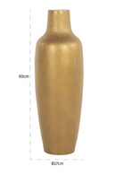Gold Ceramic Long Vase | Richmond Interiors Dominique | Oroatrade.com