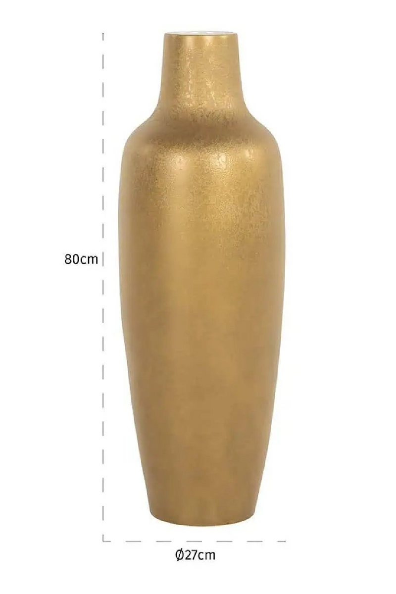 Gold Ceramic Long Vase | OROA Dominique | Oroatrade.com