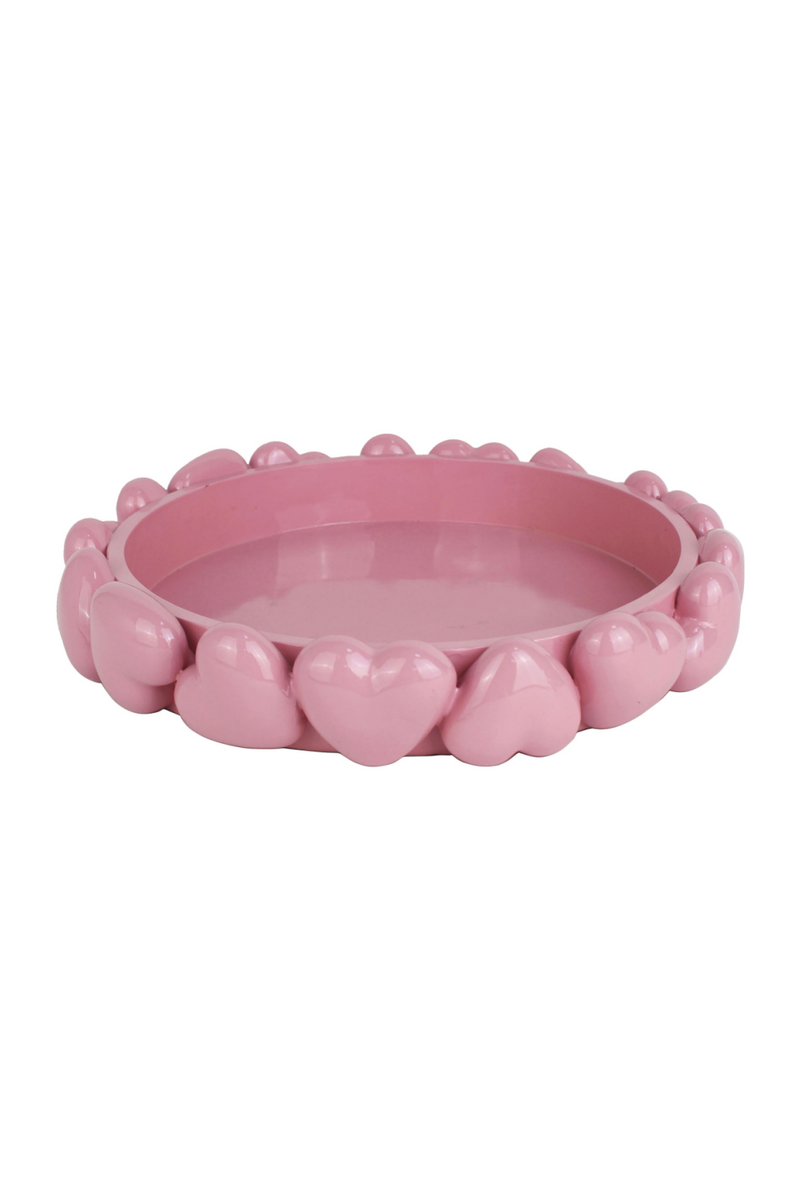 Pink Heart Round Tray | OROA Suzie | Oroatrade.com