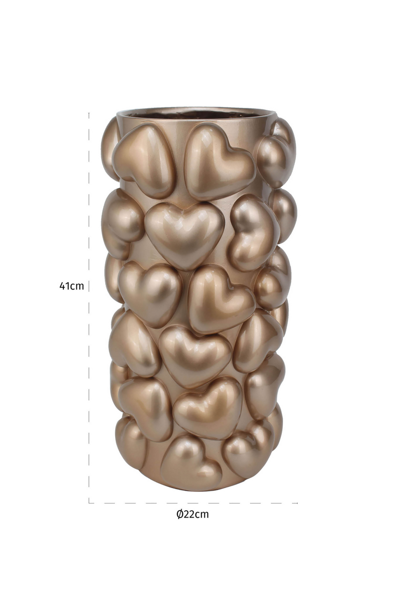 Heart Embellished Vase | OROA Ensy | Oroatrade.com