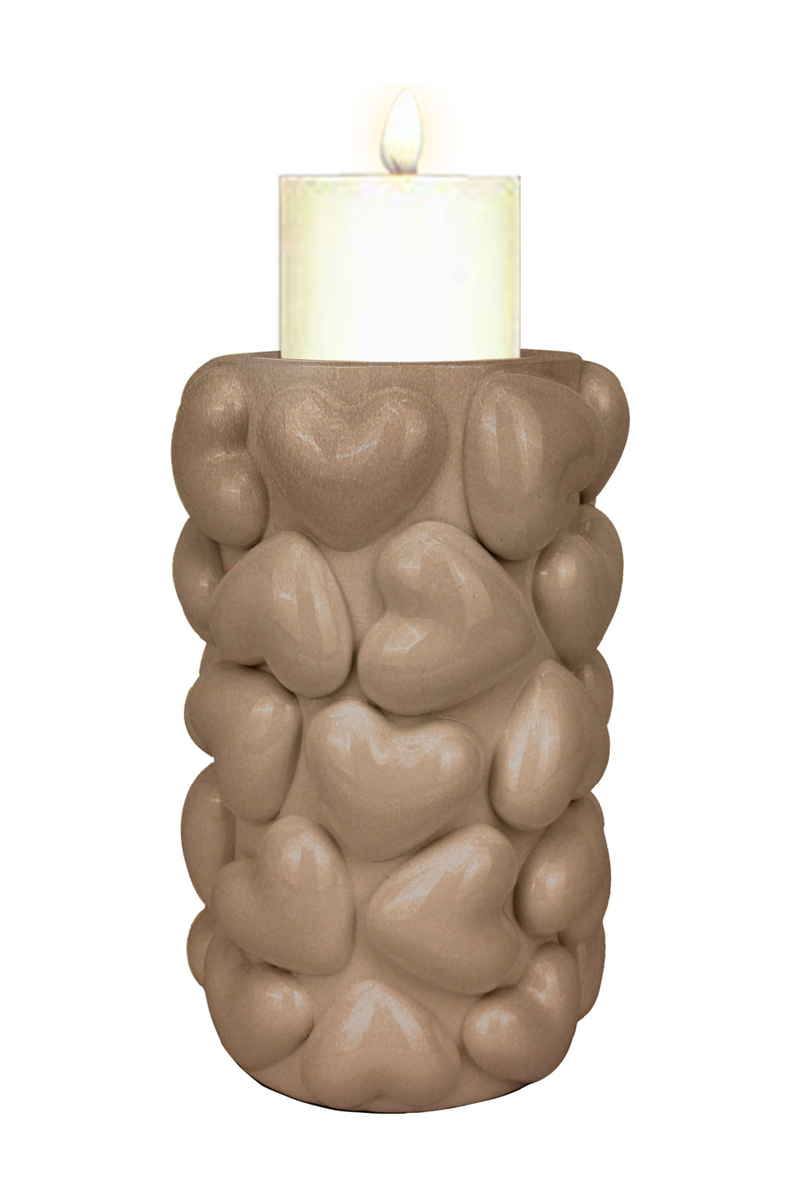 Gold Heart Embellished Candle Holder L | OROA Anne | Oroatrade.com