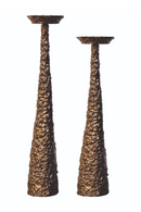 Brushed Gold Tapered Candle Holder | Richmond Interiors Moan | Oroatrade.com