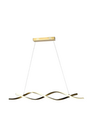 Gold Linear Spiral Chandelier | Richmond Interiors Lorine | Oroatrade.com