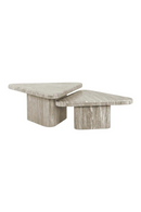 White Marble Triangle Coffee Tables (2) | Richmond Interiors Dwayne | Oroatrade.com