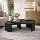 Black Organic Nesting Coffee Tables (2) | Richmond Interiors Navarino
